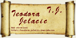 Teodora Jelačić vizit kartica